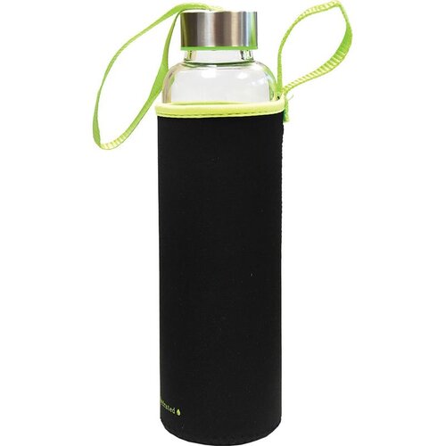  Za vodu staklena Wave Black 600ml crno/zelena 85157Z Cene