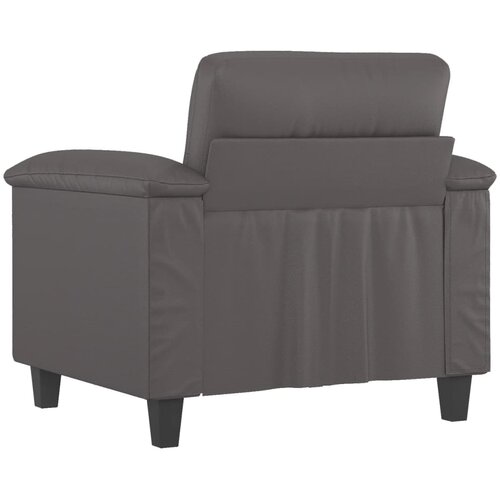  Fotelja siva 60 cm od umjetne kože Slike