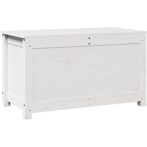  Kutija za pohranu bijela 80 x 40 x 45,5 cm od masivne borovine Slike