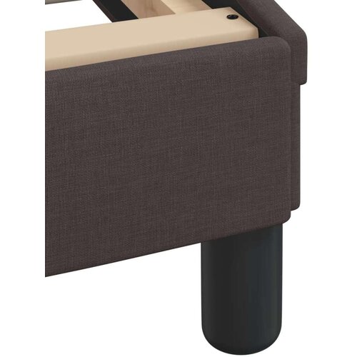 Okvir kreveta s LED svjetlima tamnosmeđi 160x200 cm od tkanine Slike