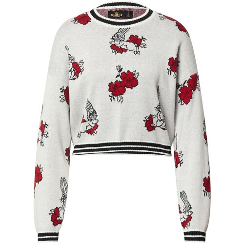 Hollister Pulover rdeča / črna / bela Slike