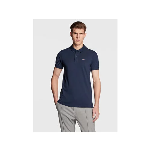 Tommy Jeans Polo majica DM0DM15370 Mornarsko modra Slim Fit