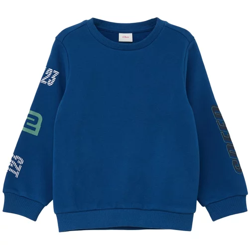 s.Oliver Sweater majica plava / svijetlozelena / bijela
