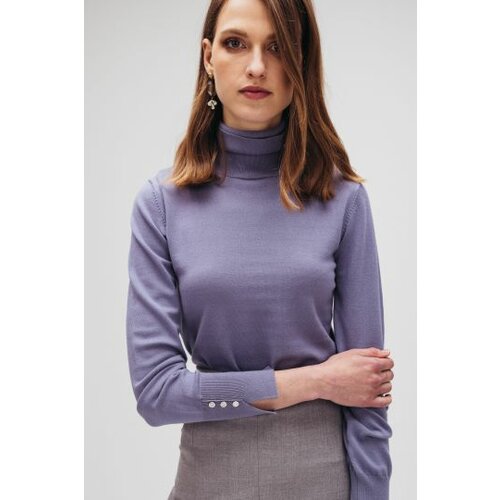 Legendww ženski džemper sa rolkom u sivo lila boji 9743-7801-59 Slike