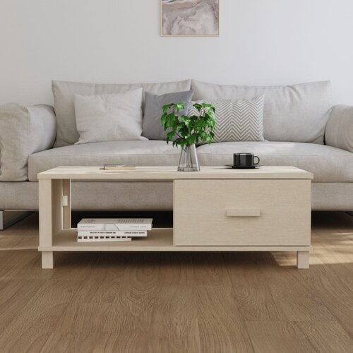  Stolić za kavu HAMAR boja meda 100x55x35 cm od masivne borovine Slike