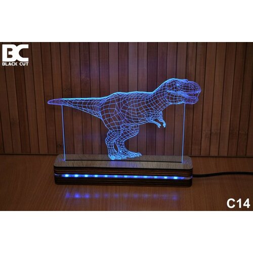 Black Cut 3D lampa jednobojna - tiranosaurus ( C14 ) Cene