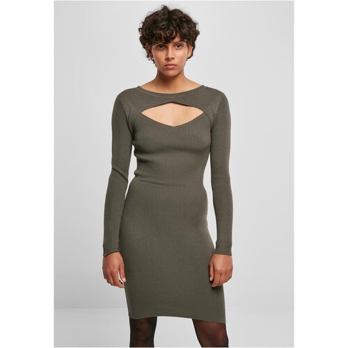 UC Curvy Ladies Cut Out Dress olive Slike