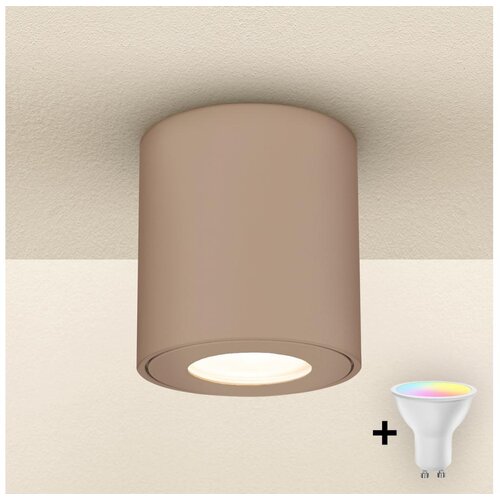 Brilagi LED RGBW prigu&scaron;iva kupatilska svetiljka MIA 1xGU10/4,8W/230V 84x80 mm bež IP54 Cene