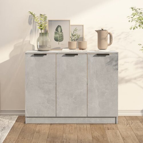  Komoda siva boja betona 90,5x30x70 cm od konstruiranog drva Cijene