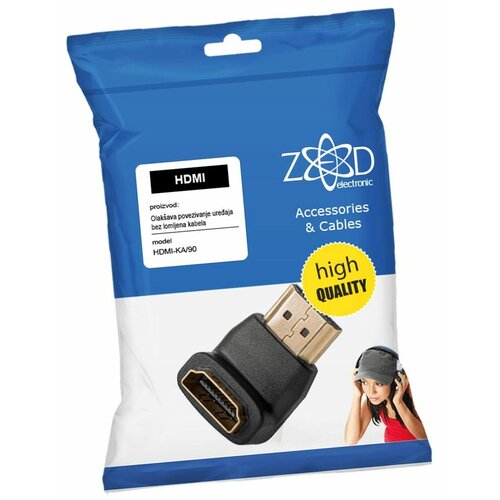 Zed Electronic adapter HDMI ugaoni 90° HDMI-KA/90 F/M Slike
