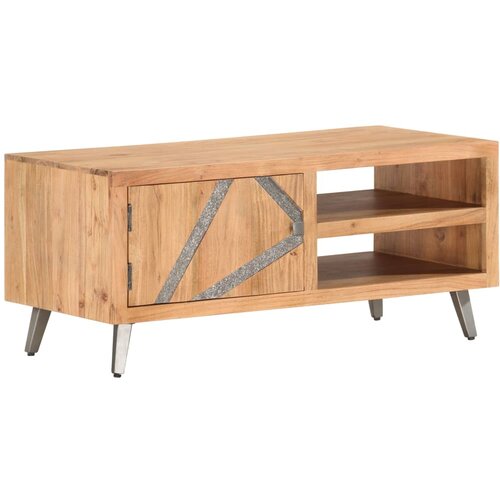 VidaXL Klubska mizica 90x45x40 cm iz trdnega akacijevega lesa Slike