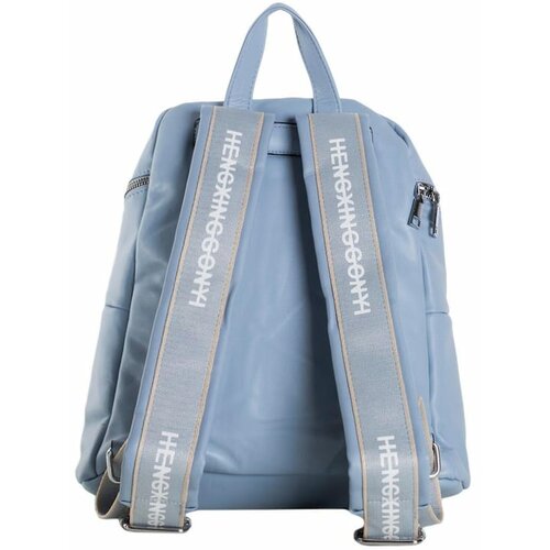 Fashionhunters Light blue small backpack made of ecological leather Cene