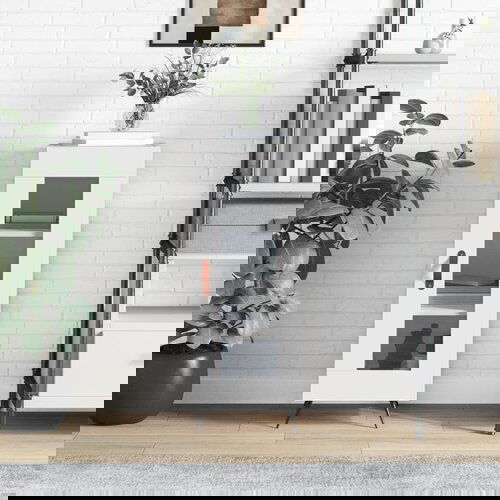 VidaXL Komoda bijela 34 5 x 34 x 90 cm od konstruiranog drva Slike