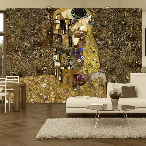  tapeta - Klimt inspiration: Golden Kiss 200x140