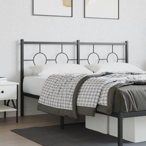 VidaXL Metalno uzglavlje crno 160 cm Slike