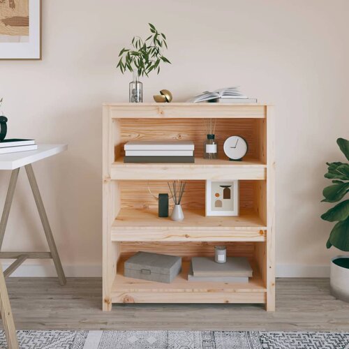 The Living Store Knjižna omara 80x35x97 cm trdna borovina - Knjižna Omara, (21431702) Cene