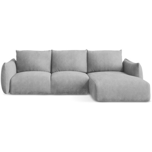 Makamii Svijetlo siva sklopiva kutna garnitura od &amp;scaron;enila (s desnim kutom/s ležaljkom) Leila &amp;ndash; Slike