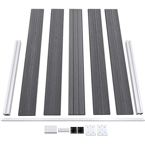  Vrtna ograda od WPC-a 526 x 106 cm siva Slike
