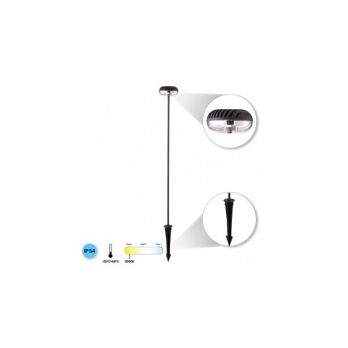 Bb Link led svetiljka hilite 5743-750 stubna 6W 3000K IP54 siva Slike