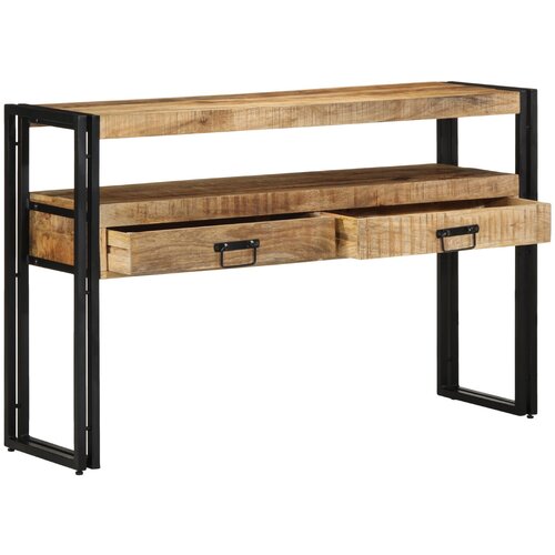 VidaXL Stol za kraj Prirodno drvo Masivno drvo manga 120 x 33 x 75 cm Slike