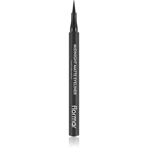 Flormar Midnight Matte Eyeliner črtalo za oči v obliki flomastra z mat učinkom odtenek 01 Black 1,2 ml