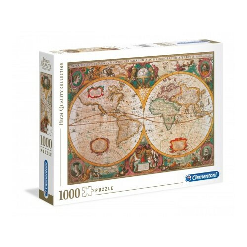 Clementoni puzzle 1000 hqc old map Slike