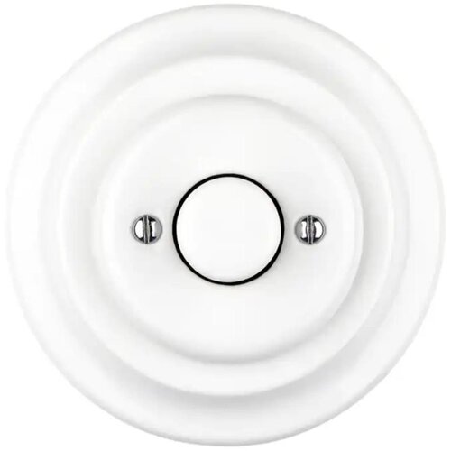  Reblig - Porcelanska retro prigu&scaron;iva okretna sa okvirom 250V/10A bela Cene