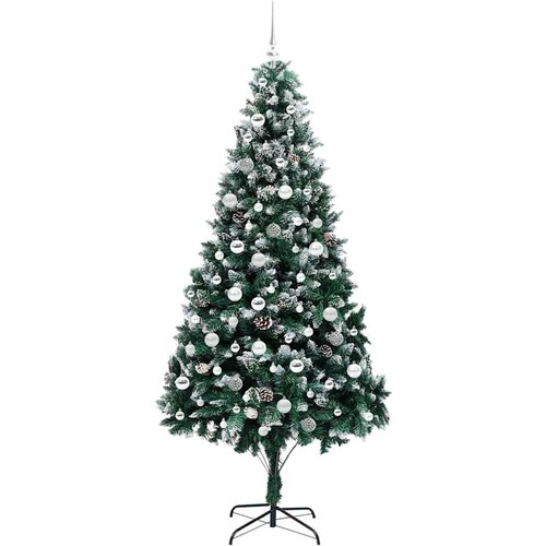 VidaXL Umjetno božićno drvce Zelena 210 cm PVC i Čelik i Plastika Slike