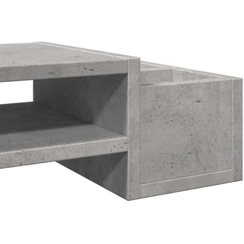 VidaXL Stalak za monitor sa spremi&amp;scaron;tem boja betona 100x27x15 cm drveni Slike