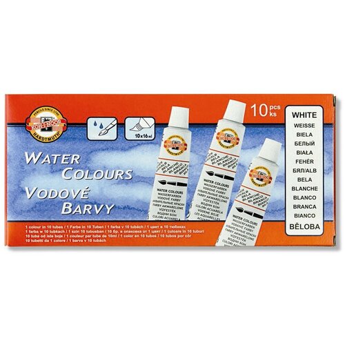 Boja - bela pokrivna 16 ml - 1 kom (vodena boja) Slike