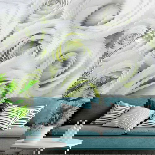  Samoljepljiva foto tapeta - Satin Rose (Green) 392x280 Cijene