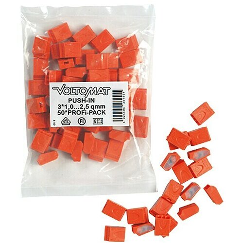 VOLTOMAT Vtični terminal (&Scaron;tevilo vodnikov: 3 kos, Prečni prerez: 1 mm&sup2; - 2,5 mm&sup2;, 50 kos) Cene