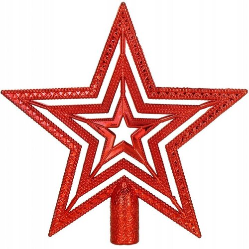 Family Christmas zvezda za na božično jelko rdeča 10 cm Slike