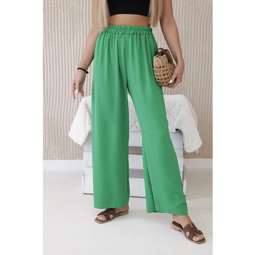 Kesi Włoski Wide-leg trousers green Slike