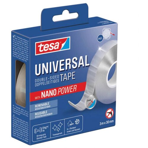Traka LJEPLJIVA OBOSTRANA 30MM/3M UNIVERSAL NANO POWER TESA 55810 PROZIRNA BLISTER Cijene
