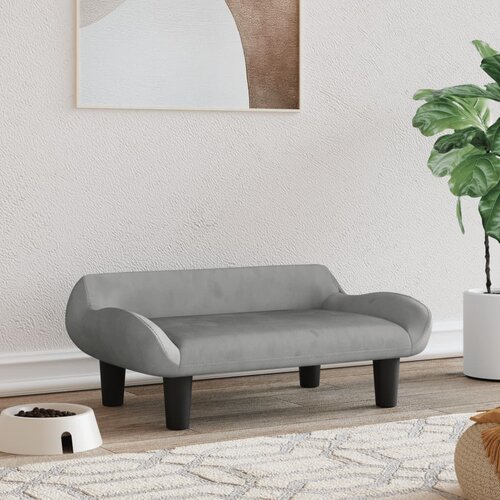 vidaXL Krevet za pse svjetlosivi 70 x 40 x 24 cm baršunasti Cijene