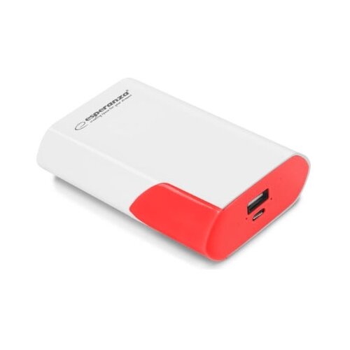 Powerbank ESPERANZA BOSON, 6000mAh, WHITE/RED, EMP111WR Cene
