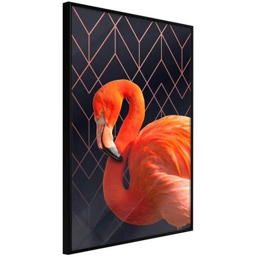  Poster - Orange Flamingo 30x45