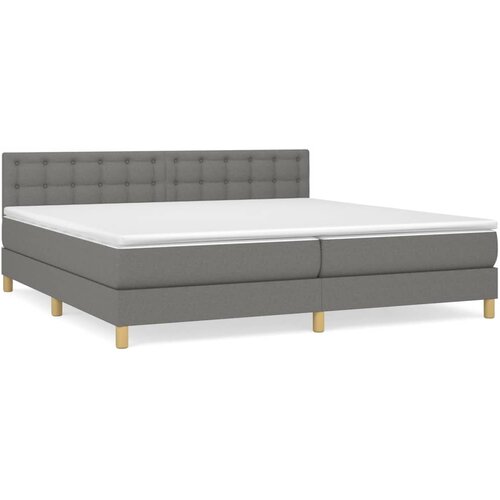 Maison Chic Box spring postelja - Vzmetna postelja z vzmetnico temno siva 200x200 cm blago SL13103, (21905927) Cene