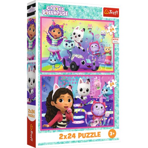 Puzzle 2x24 - Zabava s Gabby - univerzalna Gabbys kućica za lutke Trefl 34433 Cijene