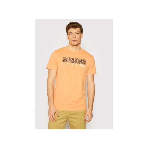 Jack &amp;amp; Jones Majica Lefo 12186282 Oranžna Regular Fit Slike