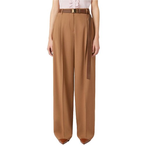 Maxmara Studio Lahkotne hlače & Harem hlače BERGAMO Kostanjeva Cene