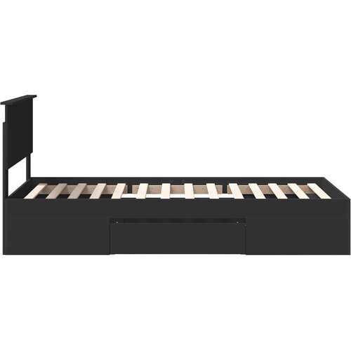  Krevetna konstrukcija Crna 80 x 200 cm Konstruirano drvo Slike