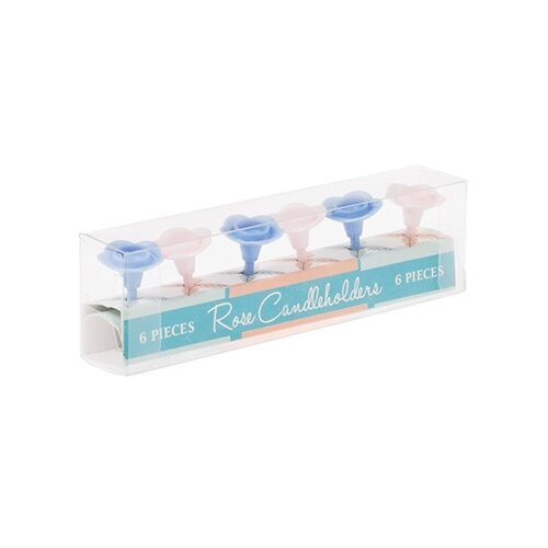 REX International držač svećica, set od 6, Pastel Rose Slike