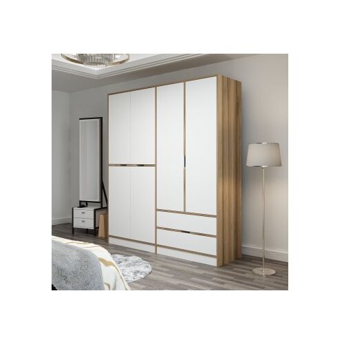 Hanah home Elina 7926 Ormar, 180x210x52cm, Bijelo-Smeđa Slike