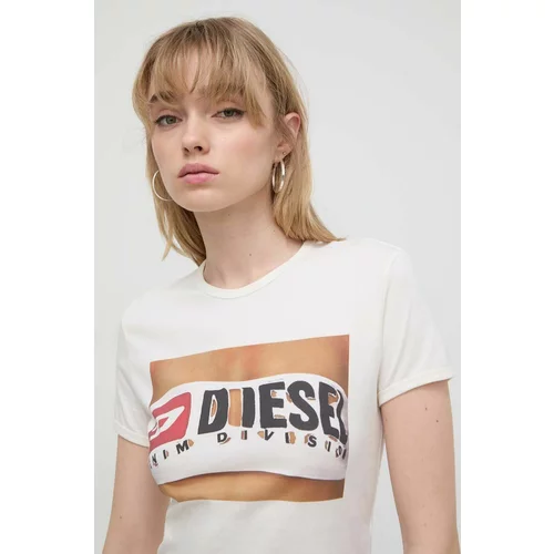 Diesel Pamučna majica za žene, boja: bijela