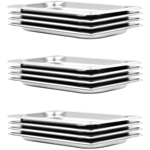 vidaXL Gastronomske posode 12 kosov GN 1/3 20 mm nerjaveče jeklo Cene