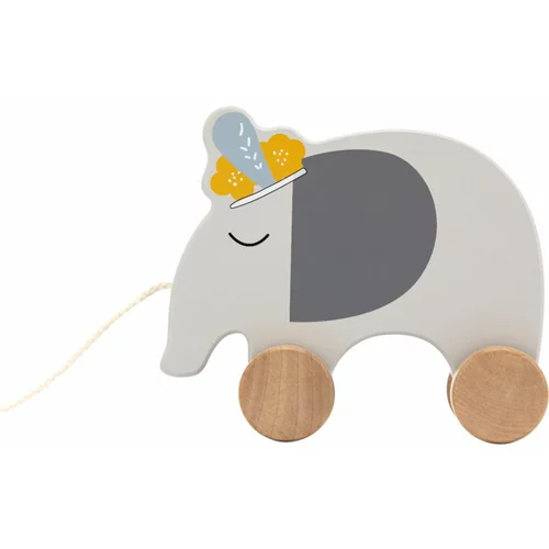 Tryco Wooden Elephant Pull-Along Toy igračka od drva 10m+ 1 kom