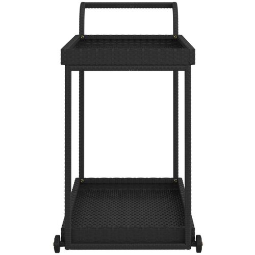 VidaXL barska kolica crna 100 x 45 x 83 cm od poliratana Slike