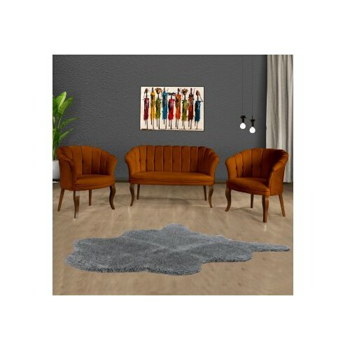 Atelier Del Sofa sofa i fotelja daisy walnut wooden tile red Slike